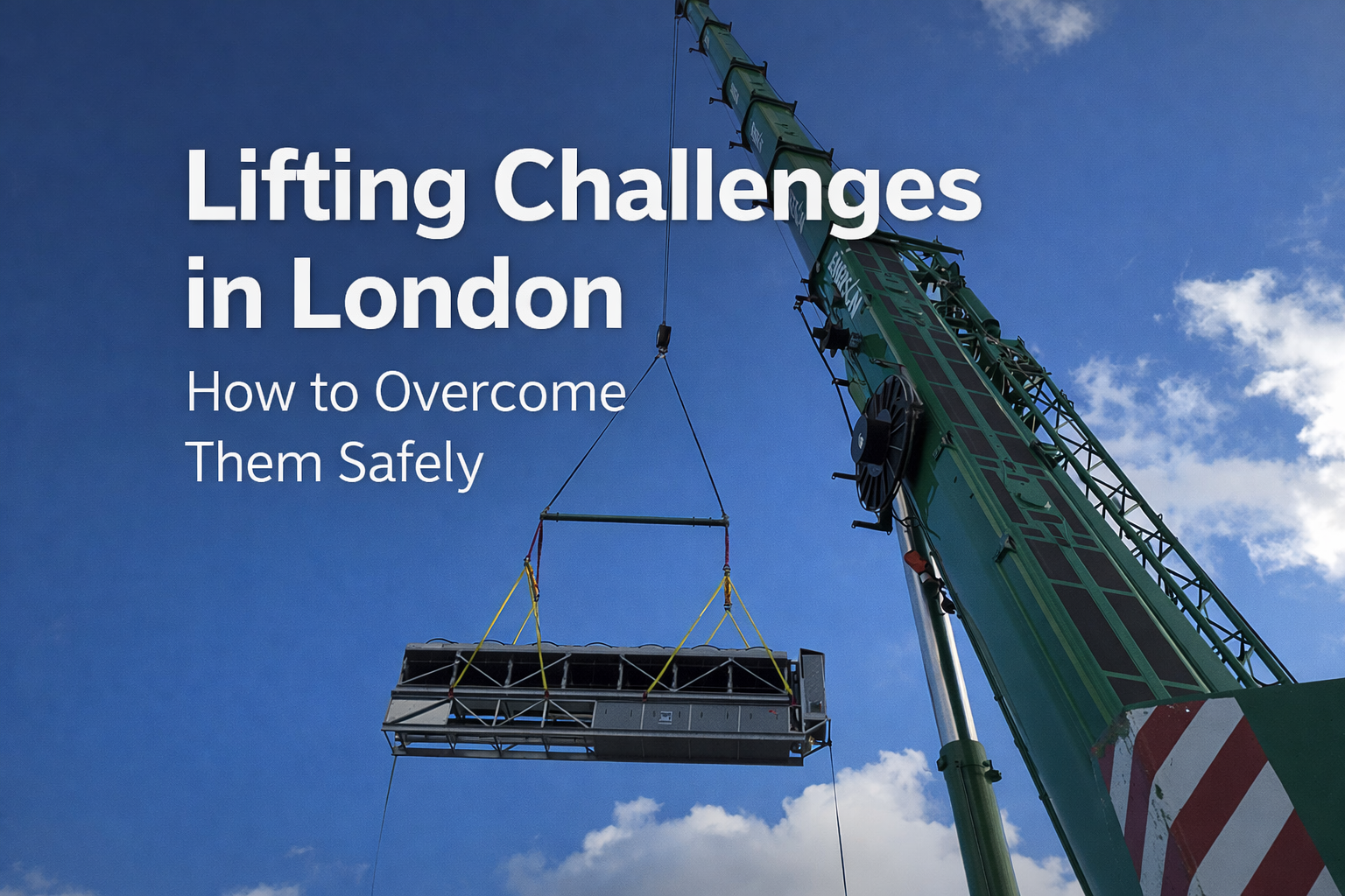 crane lifting in london skies